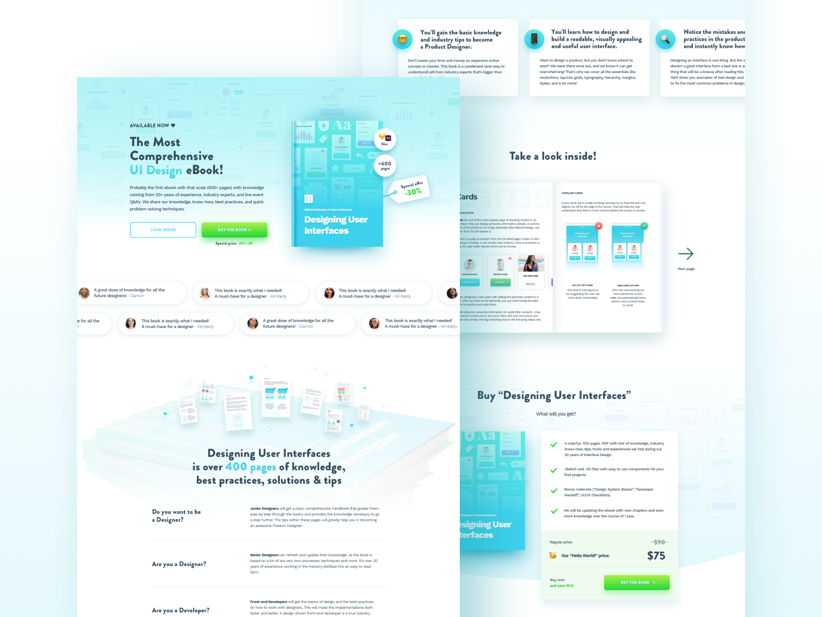 Designing User Interfaces - Landing Page design by Diana Malewicz on ...
