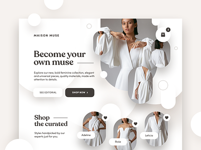 Maison Muse fashion collective ecommerce design app business clothes design ecommerce interface mobile productdesign retail sale sales shopping ui ux