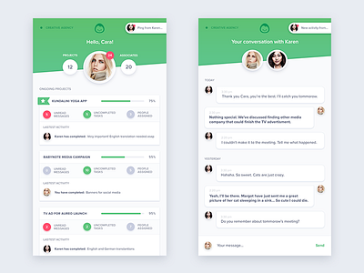 Basecamp app redesign - additional screens app basecamp chat ios message redesign ui ux work