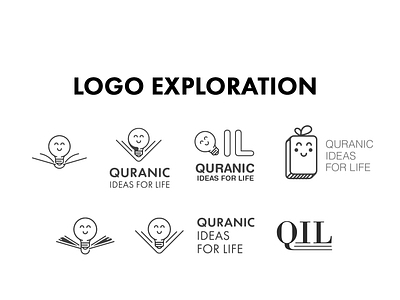 QIL - Logo Exploration cute exploration holy icon icons idea kids kids book lamp logo logo design logotype quran sketch smile smiley typeface