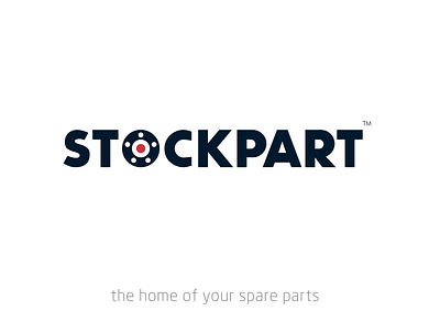 STOCKPART Logo branding car concept dot icon logo logo design logo mark logotype red