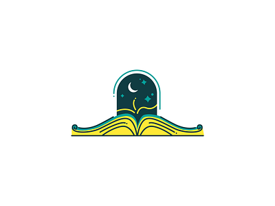 Bedtime Stories book branding exploration flat illustration logo story vector