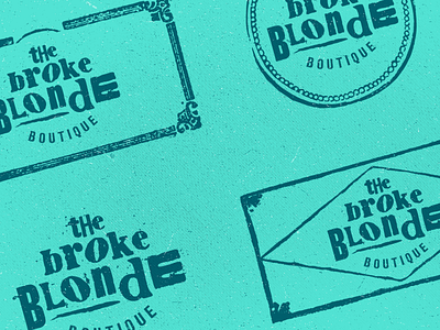 The Broke Blonde boutique clothing identity lockup logo type