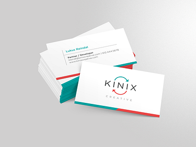 Kinix Creative | Final Business Cards business cards developer identity kinix creative logo typography