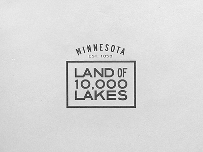 Minnesota Warm Up Series #1 000 lakes badges ink land of 10 lockup minnesota mn paper type typography vintage