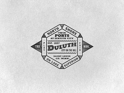 Minnesota Warm Up Series #15 badge duluth lake superior minnesota trade mark twin ports typography