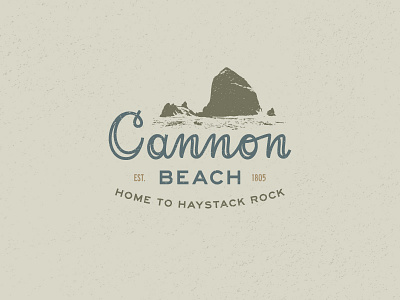 Cannon Beach cannon beach explore haystack rock lettering ocean script typography