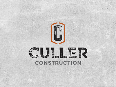 Culler Construction Lock up branding graphic design icon logo type typography