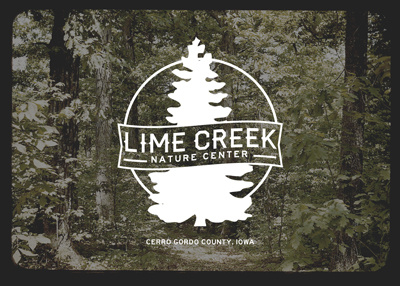 Lime Creek Nature Center branding haymaker logo nature