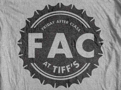 FAC | Friday After Class badge beer logo t shirt typography