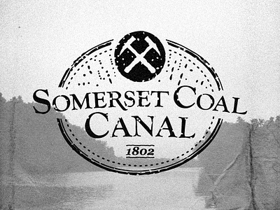 Somerset Coal Canal canal canal branding playoff coal identity lockup logo mining somerset