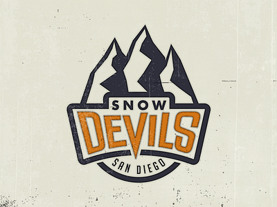 Snow Devils devil logo mountains san diego ski skiing snow devils