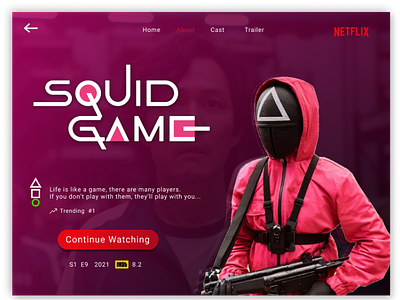 Squid Game Netflix Page