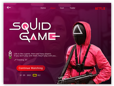 Squid Game Netflix Page