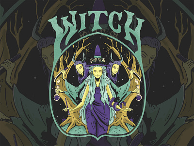 The 3 witch alchemist apparel cover story curse design distress grunge illustration magic magician power sage super magic super power tees tshirt vintage wear witch wizard