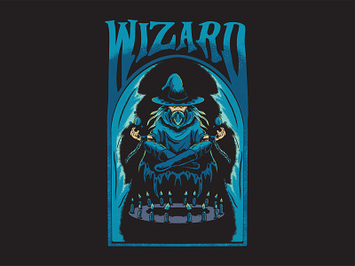 The Oldest Wizard apparel classic cover story design distress grunge illustration magic mystic super power tees tshirt vintage wear wizard