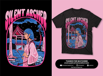 Silent Archer apparel archer branding cover story design girl illustration logo teen tees tshirt tshirt desihn ui wear