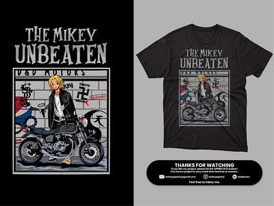The Unbeaten Mikey anime apparel cover story design illustration tees tokyo revengers wear