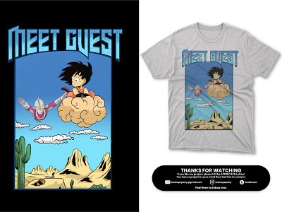 Meet Guest apparel cover story design digital art dragon ball fan art illustration tees tshirt ultraman wear