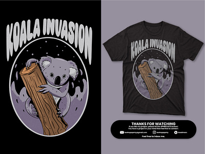Koala Invasion apparel cover story design digital art digital illustration illustration koala logo print tshirt printed tees tees tshirt wear