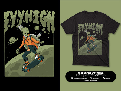 FlyHigh apparel cannabis design digital illustration illustration marijuana skate skater t shirt tees tshirt tshirtdesign wear weed
