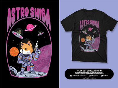 Astro Shiba apparel astronaut cover story design graphic design illustration inu planet shiba space tees tshirt wear