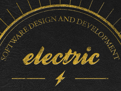 Electric Bolt branding logo stamp