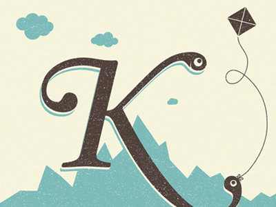K for Kai print typography
