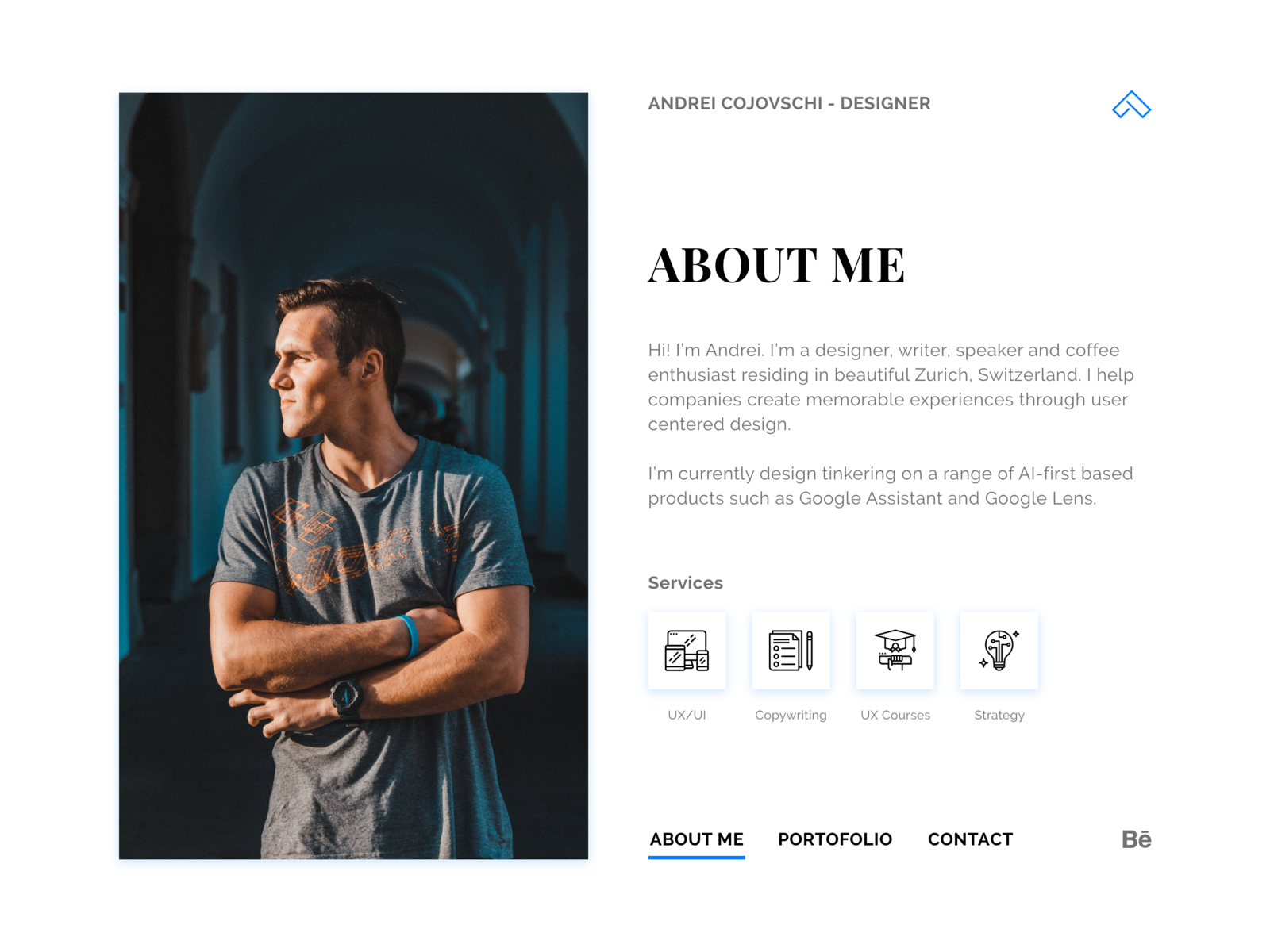 Personal Website Home by Mihai Ghenciu on Dribbble