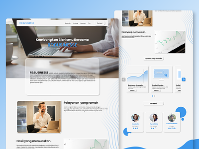 Business development services website UI design