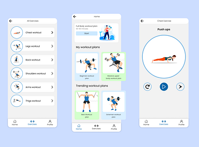 Minimalist Gym App | Fitness app | bit.ly/samadweb design fitness gym gym app mobile app saas design ui ux design website design