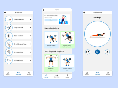 Minimalist Gym App | Fitness app | bit.ly/samadweb