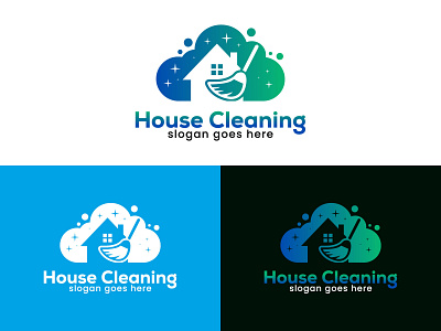 House Cleaning Logo Design 3d animation graphic design home cleaing motion graphics ui