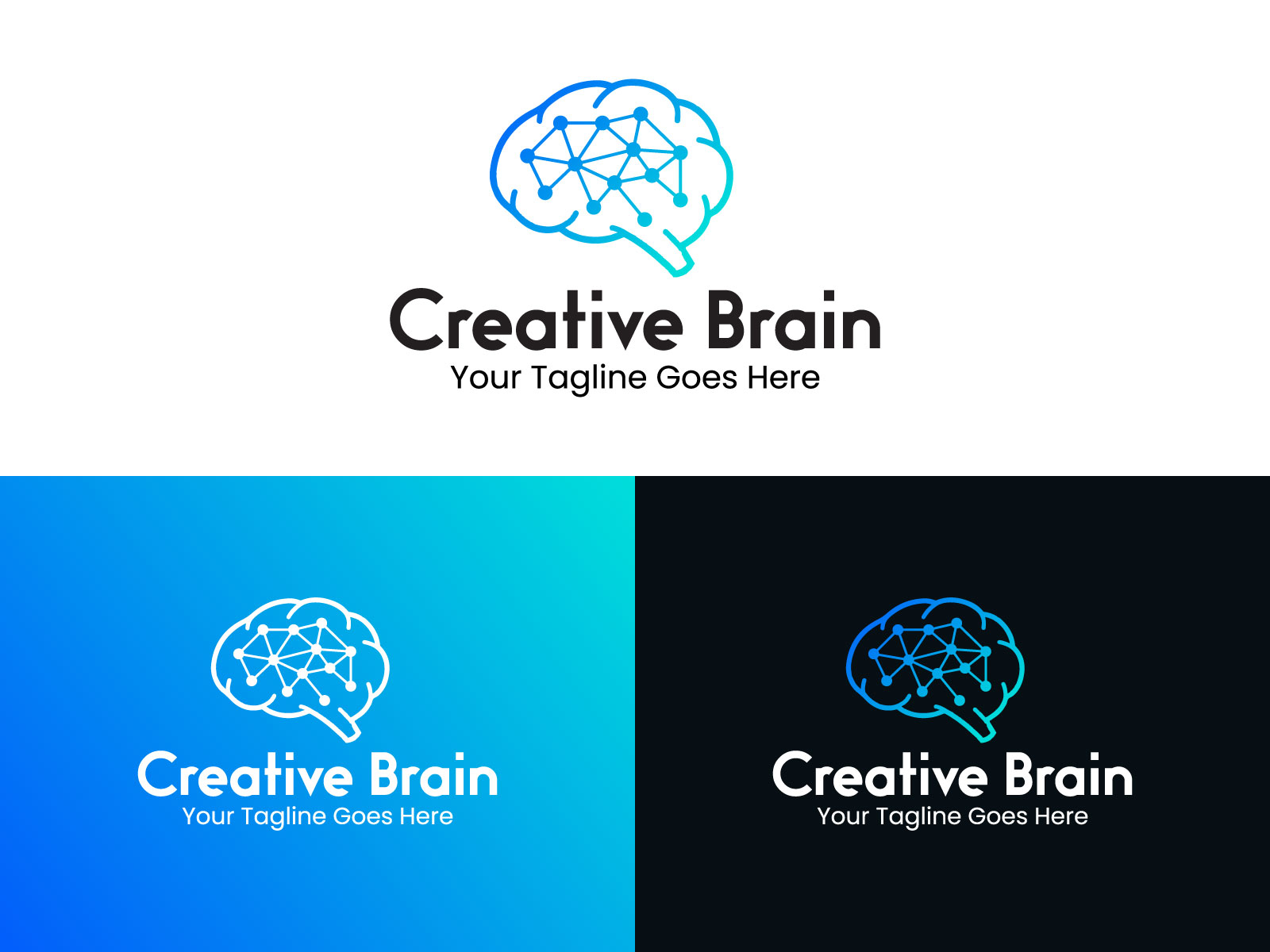 Creative Brain Logo Design Template