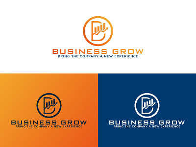 Business Grow Logo Design 3d animation branding motion graphics ui