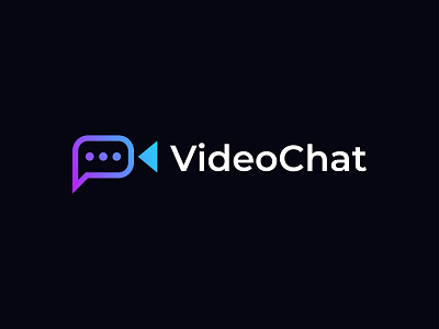 Video Chat Logo Design - Virtual Chat Logo branding video chat room virtual chat logo