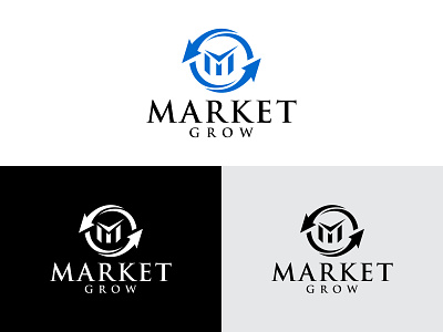 Market Grow Logo Design animation branding creative logo simple logo ui