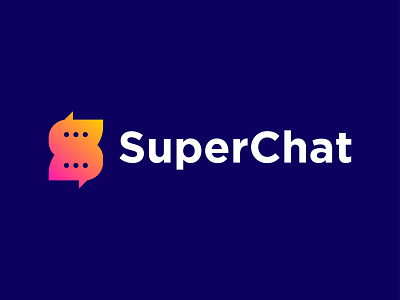 Super Chat Logo Design animation branding creative logo ui