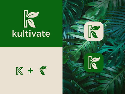 initial letter K with leaf logo beauty botanical logo branding custom logo design feminine floral hand drawn icon illustration initial logo leaf letter logo logo mark logos logotype mark nature symbol