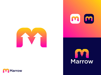 M + Arrow Logo - M Modern Logo