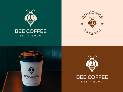 Bee coffee logo