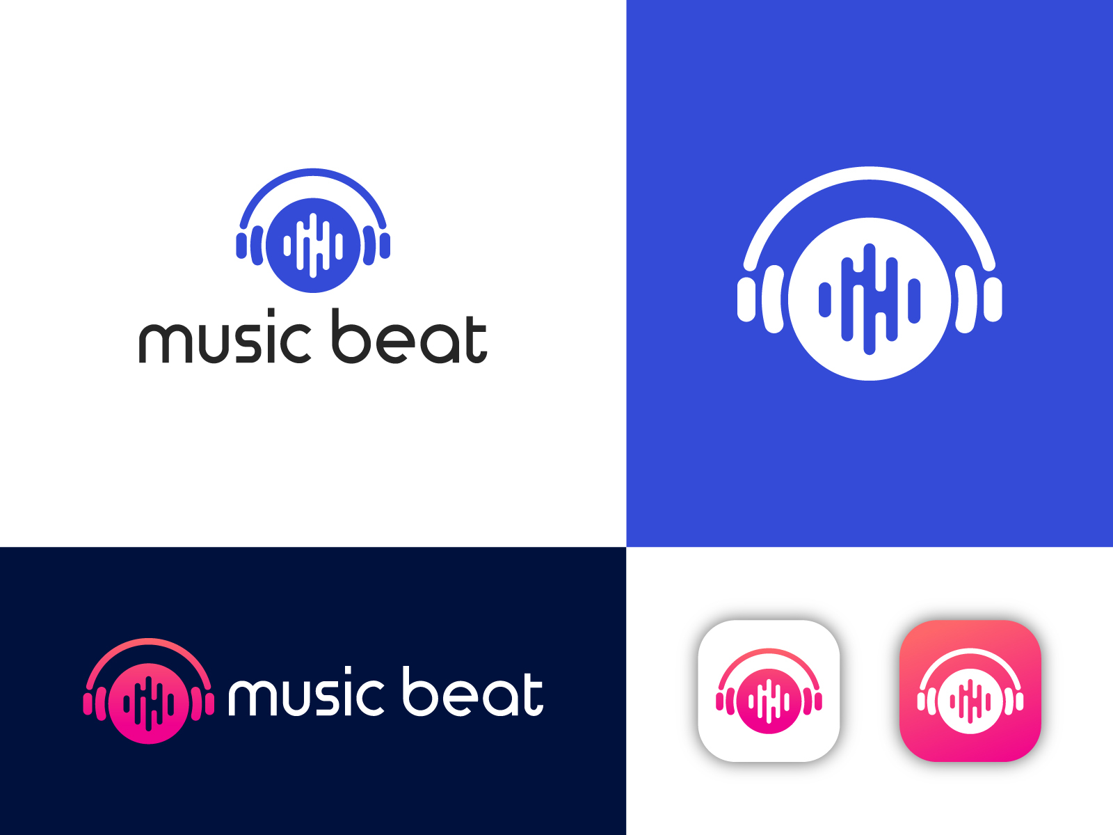 Beat Logo for Music App by banyustudio on Dribbble