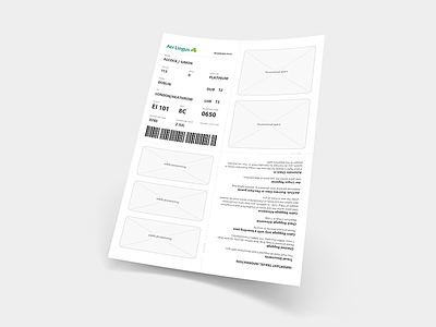 Aer Lingus Boarding Pass airline boarding pass uiux