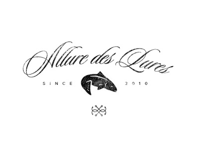Allures Des Lures Logo black and white fishing logo