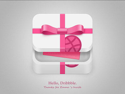 Hello, Dribbbble. birthday debut dribbble first shot gift invite thanks