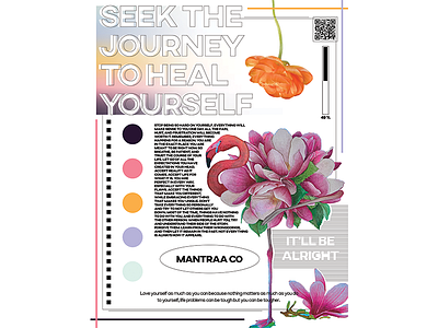 Seek the journey to heal yourself poster branding graphic design illustration poster selflove