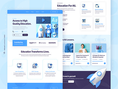 Learnboard - Education E-Learning UI/UX Landing Page 📚📔📕 art branding design design system dribbble graphic design navigation pro product visuals prototype ui ux web web design website