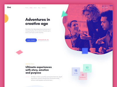 Design Agency Homepage Concept agency clean colorful creative design agency fresh fun homepage website