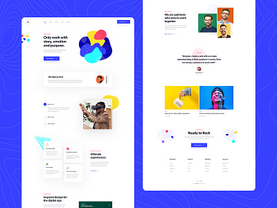 Landing page for Digital Agencies abstract agency colorful creative digital fun homepage landing page modern web design
