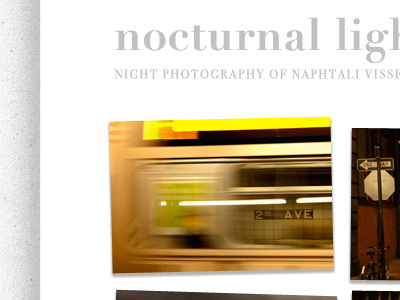 Nocturnal Light Site freelance header photograpy ui wordpress